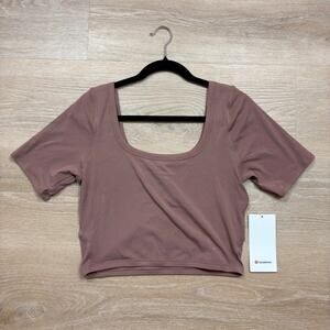 NWT Lululemon Ribbed Held Tight Tee Women’s 12‎ Color Brown